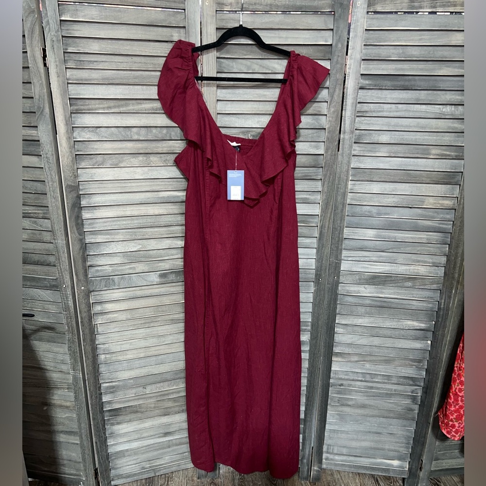 Universal Thread Red Ruffle Dress - Picture 2 of 7